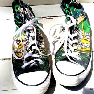 DC Comics| The Riddler, High Top, All Star Chuck Taylor Converse, size 9